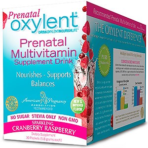 Vitalah Oxylent Prenatal Dally Multivitamin Drink Sparkling Cranberry