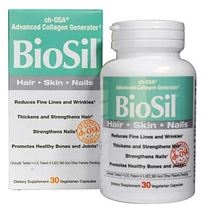 BioSil by Natural Factors, BioSil, ch-OSA, улучшенный источник коллагена, 30 вегетарианских капсул