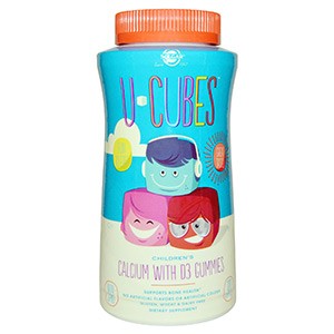 Solgar, U-Cubes, Children's Calcium With D3 Gummies