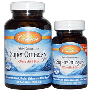 Carlson Labs, Super Omega·3 Gems, Fish Oil Concentrate