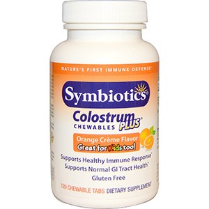 Symbiotics, Colostrum Plus, со вкусом апельсинового крема