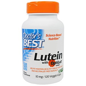 Doctor's Best, Lutein with OptiLut, 10 мг, 120 капсул
