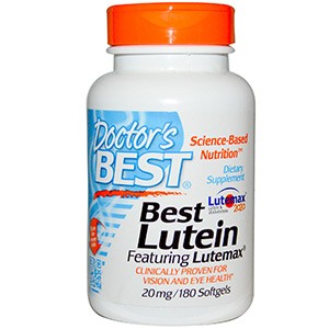 Doctor's Best, Лучший лютеин с добавкой Lutemax, 20 мг, 180 капсул