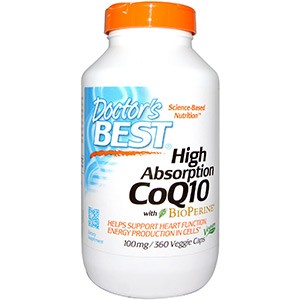 Doctor's Best, Hi Absorption CoQ10, 100mg, 360 капсул