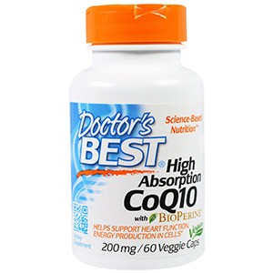 />Doctor's Best, Ко-энзим High Absorption CoQ10 высокой абсорбции с биоперином, 200 мг, 60 капсул