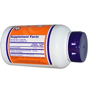 Now Foods, Трава очанка лекарственная, 410 мг, 100 капсул