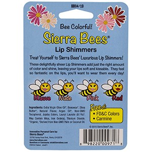 Sierra Bees, Тонированные бальзамы для губ, 4 оттенка