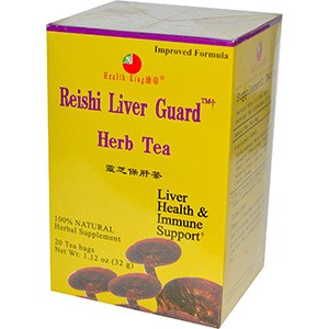 Health King, Травяной чай с рейши для защиты печени, без кофеина, 20 чайных пакетиков, 32 г.