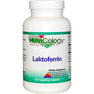 Nutricology, Лактоферрин, 120 растительных капсул