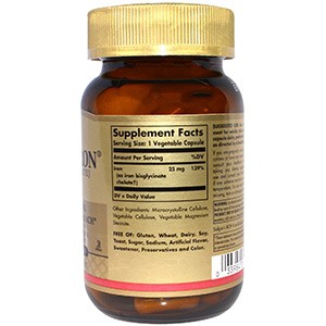 Solgar, Мягкое железо, 25 мг , 90 вегетарианских капсул