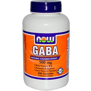 Now Foods, GABA, Естественный успокаивающий эффект, 200 капсул