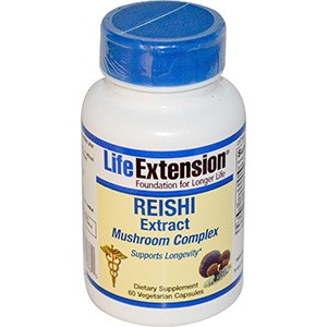 Life Extension, Грибной комплекс с экстрактом Рейши, 60 вегетарианских капсул