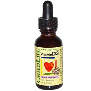 ChildLife, Essentials, Витамин D3, природный вкус ягод, 29,6 мл