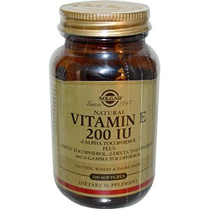 Solgar, Vitamin E, Mixed Tocopherols, 200 IU, 100 Softgels