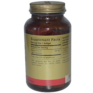Solgar, Коэнзим Q-10, 400 мг, 60 гелевых капсул