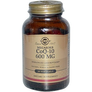Solgar, CoQ10, 600 мг, Коэнзим 30 гелевых капсул