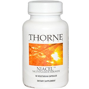 Thorne Research, Niacel, никотинамид рибозид, 60 растительных капсул
