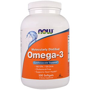 Now Foods, Омега-3, полученный методом молекулярной дистилляции, без холестерина