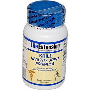Life Extension, Формула здоровых суставов из криля, 30 капсул