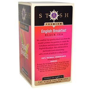 Stash Tea, Черный чай высшего сорта, English Breakfast, 20 чайных пакетиков, 40 г