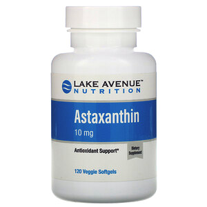 Lake Avenue Nutrition, Астаксантин, 10 мг, 120 вегетарианских мягких таблеток