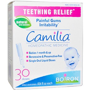 Boiron, Camilia, облегчение боли при прорезывании зубов