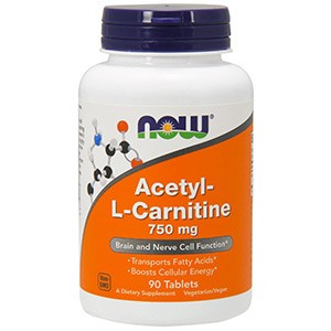 Now Foods, Ацетил-L-карнитин, 750 мг