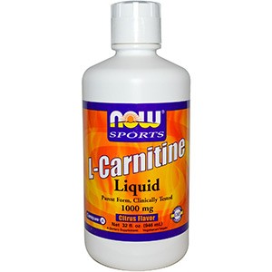Now Foods, Жидкий L-карнитин с цитрусовым вкусом для спортсменов, 1000 мг