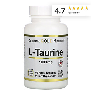 California Gold Nutrition, L-таурин, AjiPure, 1000 мг