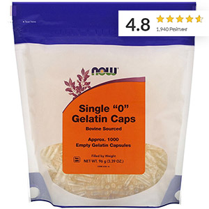 Now Foods, Single "0" Gelatin Caps