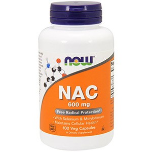 Now Foods, NAC (N-ацетил-цистеин) Селен и молибден, 600 мг