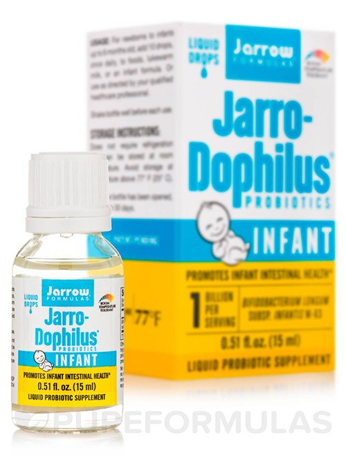 Jarrow Formulas Jarro Dophilus Probiotics Liquid Drops Infant 0.51 fl oz. 15 ml
