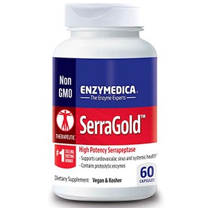Enzymedica, SerraGold, высокоактивная серрапептаза