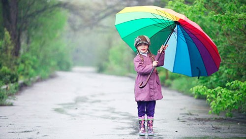 ребенок с зонтом
