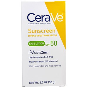 CeraVe, Солнцезащитный крем, лосьон, фактор защиты SPF 50