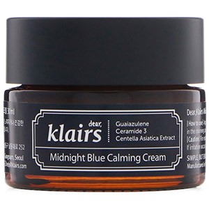 Dear, Klairs, Успокаивающий голубой крем Midnight Blue