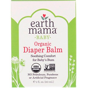 Earth Mama, Для малышей, Органический бальзам под подгузник