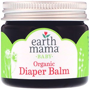 Earth Mama, Для малышей, Органический бальзам под подгузник