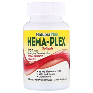Nature's Plus, Hema-Plex, мягкие гелевые капсулы