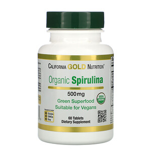 California Gold Nutrition, Organic Spirulina, USDA Organic, 500 mg
