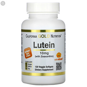 California Gold Nutrition, лютеин и зеаксантин, 10 мг, 120