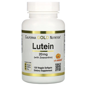 California Gold Nutrition, лютеин с зеаксантином, 20 мг, 120